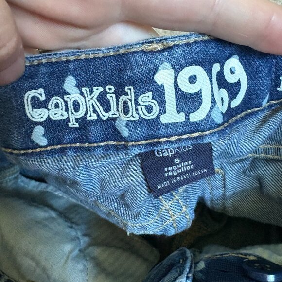 Gap girls polka dot denim shorts size 6 Midi - Picture 7 of 9